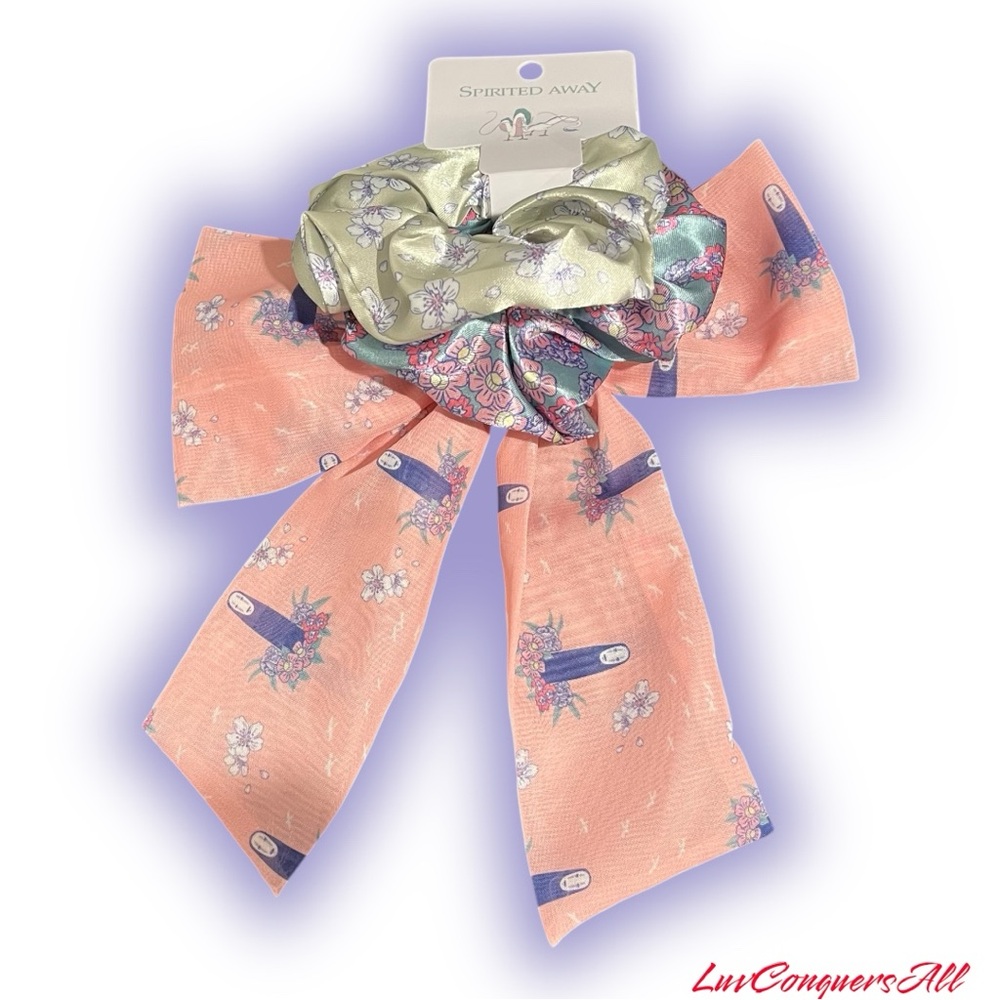 Studio Ghibli Spirited Away No Face Floral Print Scrunchy Set
